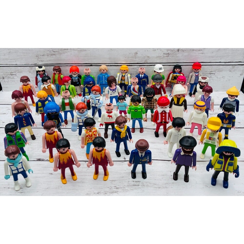 Large Lot of Playmobil Figures People Lot Mixed Lot Vintage Figures Accessories